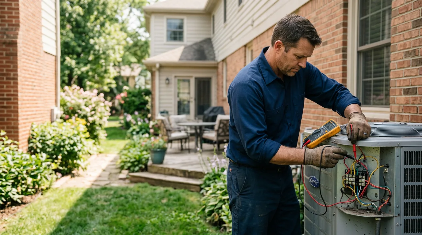 HVAC technician working near Fort Dick, CA